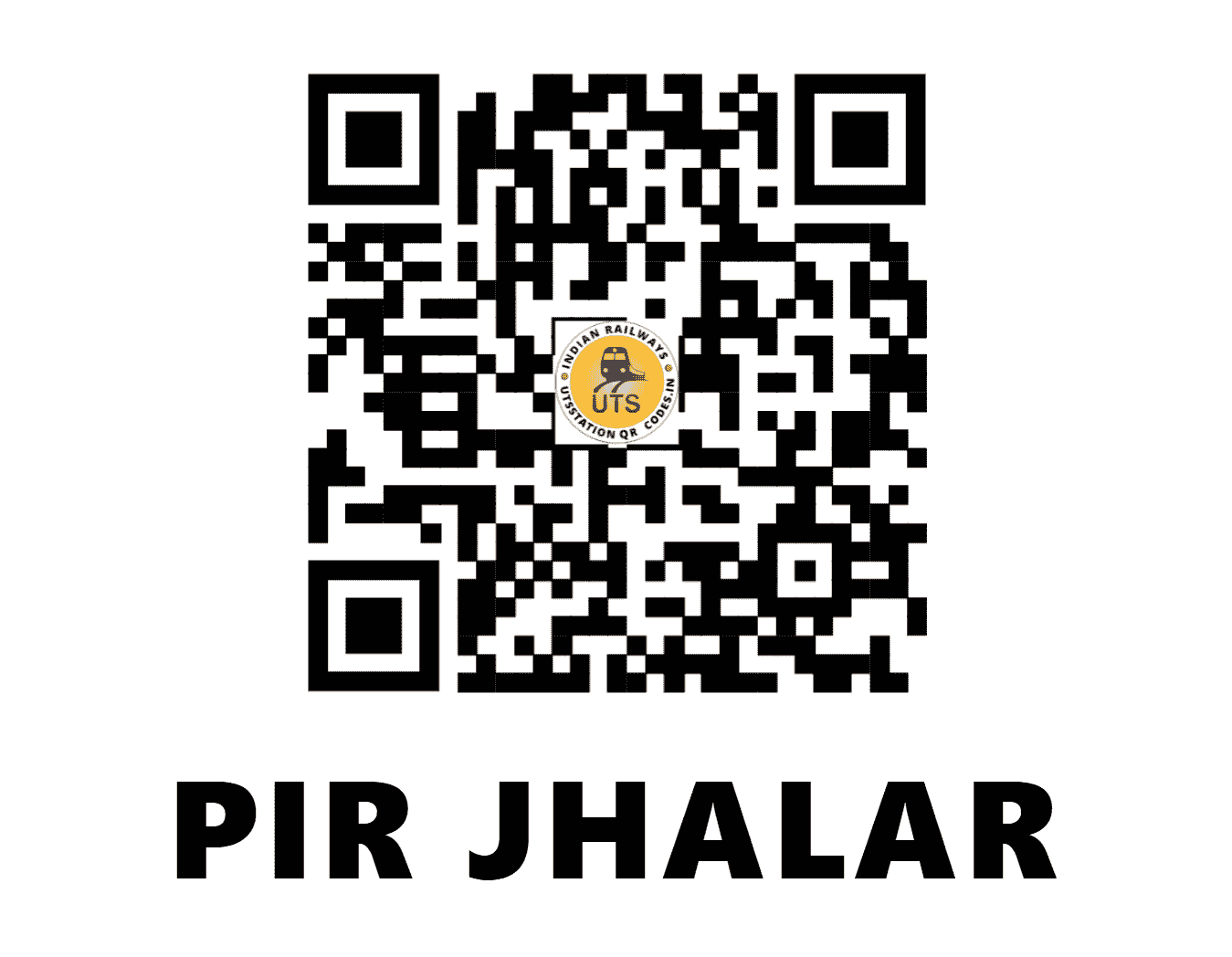 UTS QR Code for PIR JHALAR - PJH (WR - MADHYA PRADESH)